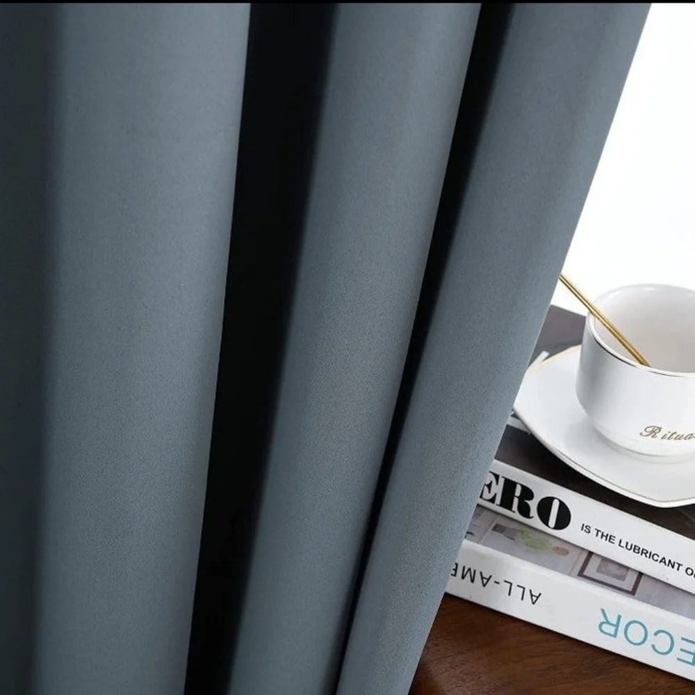 100% Blackout Curtains Thermal Insulation Lizabella Llight Grey 52in*84in